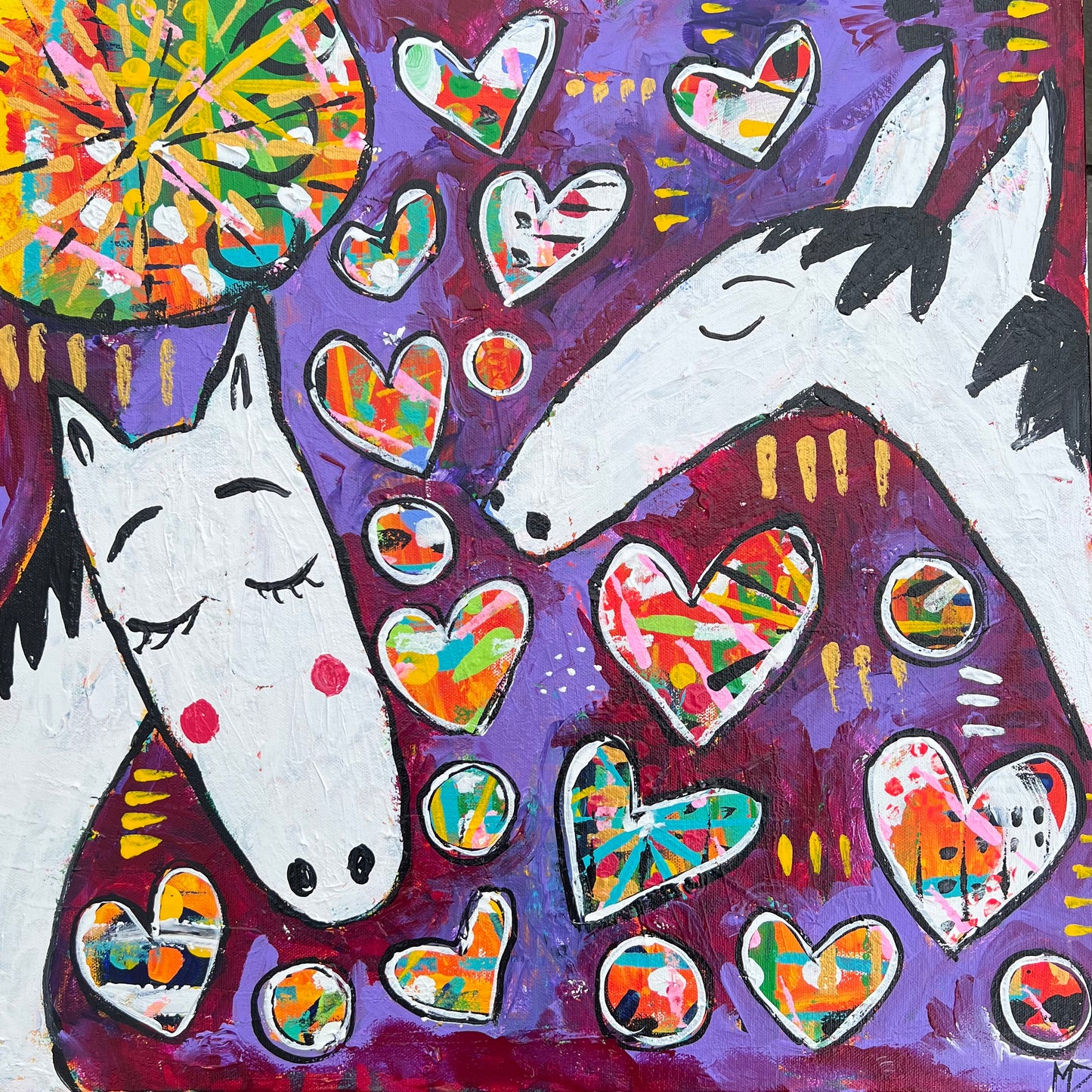 "Horses in Love" - original artwork by Miranda Day