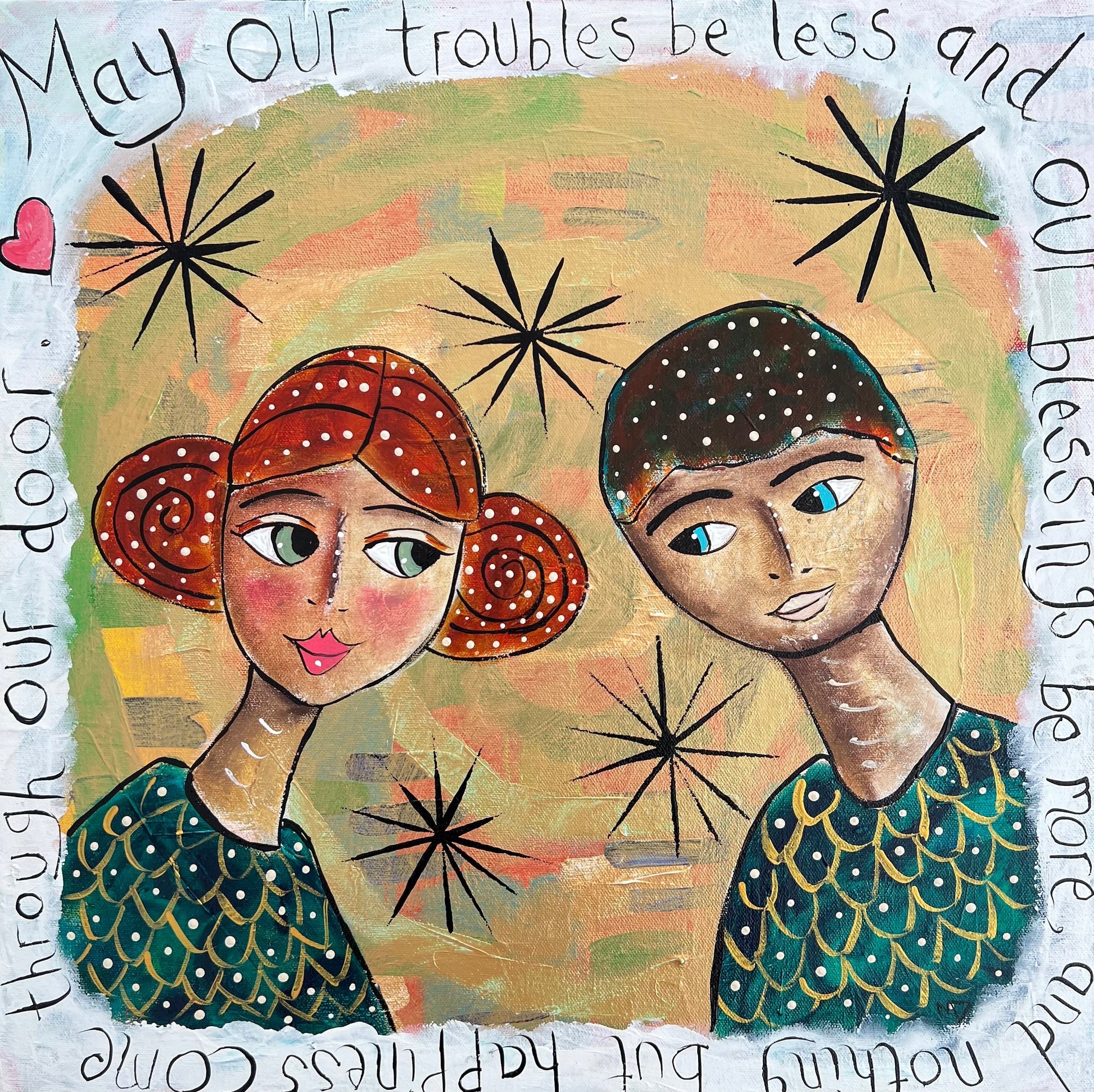 "May Our Troubles be Less" - original artwork by Miranda Day