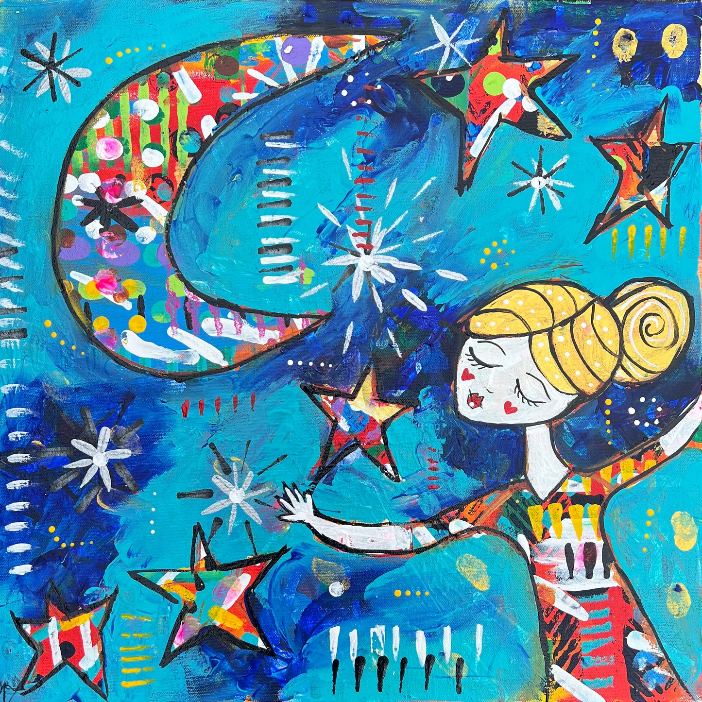 "Marvellous Night for a Moondance" - original artwork by Miranda Day