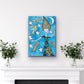 Dachshund Fairies Under a Crescent Moon above a mantlepiece
