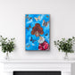 Flutterby, Butterfly original artwork by Miranda Day on mantlepiece