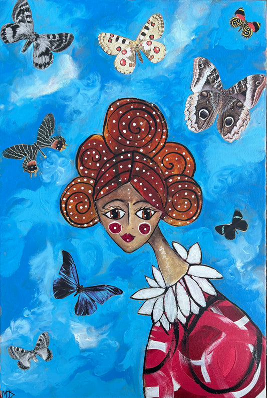 Flutterby, Butterfly original artwork by Miranda Day